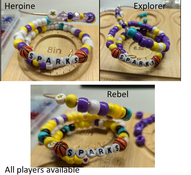 Custom Pick-A-Player WNBA Jersey Bracelet bangle bracelet